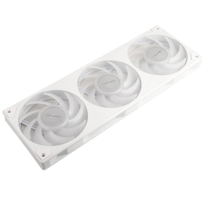 AKASA Vegas A36 120mm ARGB Case Fans - White (3-Pack)