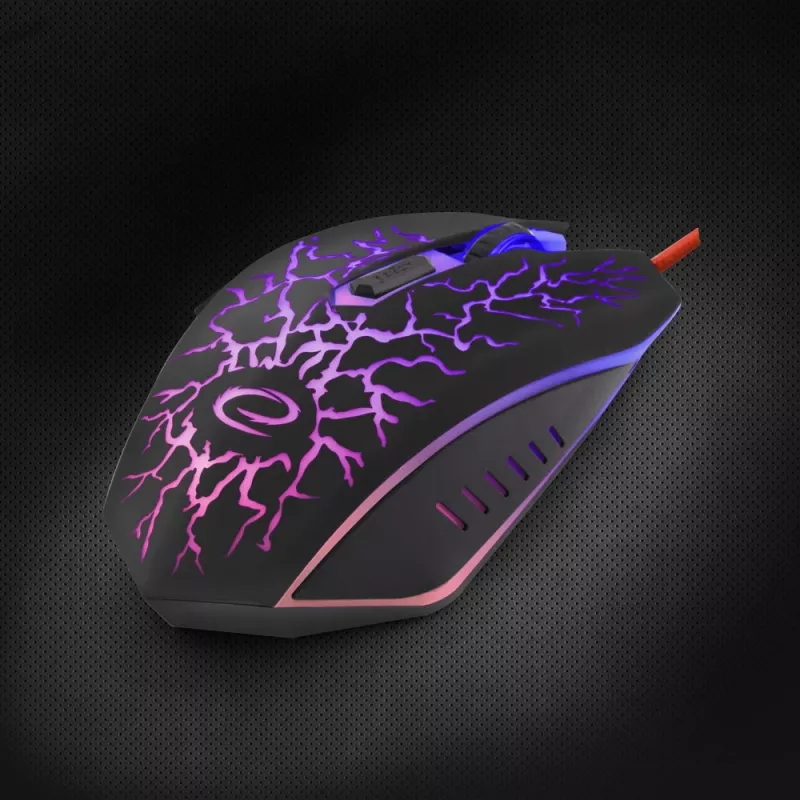 Esperanza MX211 LIGHTNING - Mouse - USB - Hiiri - Optinen - 6 Painiketta - Black