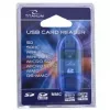 Card reader Titanum TA101B USB 2.0, blue — supports MicroSD, SD/SDHC, MMC, MS formats, 480 Mbit/s