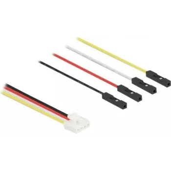 Internal power cable DELOCK 86946, 0.05 m, 4-pin to 4×1-pin connectors