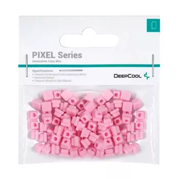 Rubber PIXEL pack 100 pcs 9.8 g by DeepCool — universal rubber pieces, pink, blister