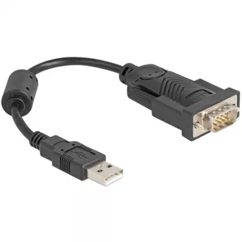 DeLOCK Adapter USB 2.0 Type-A to Serial RS-232 D-Sub 9 pin male 0.25 m
