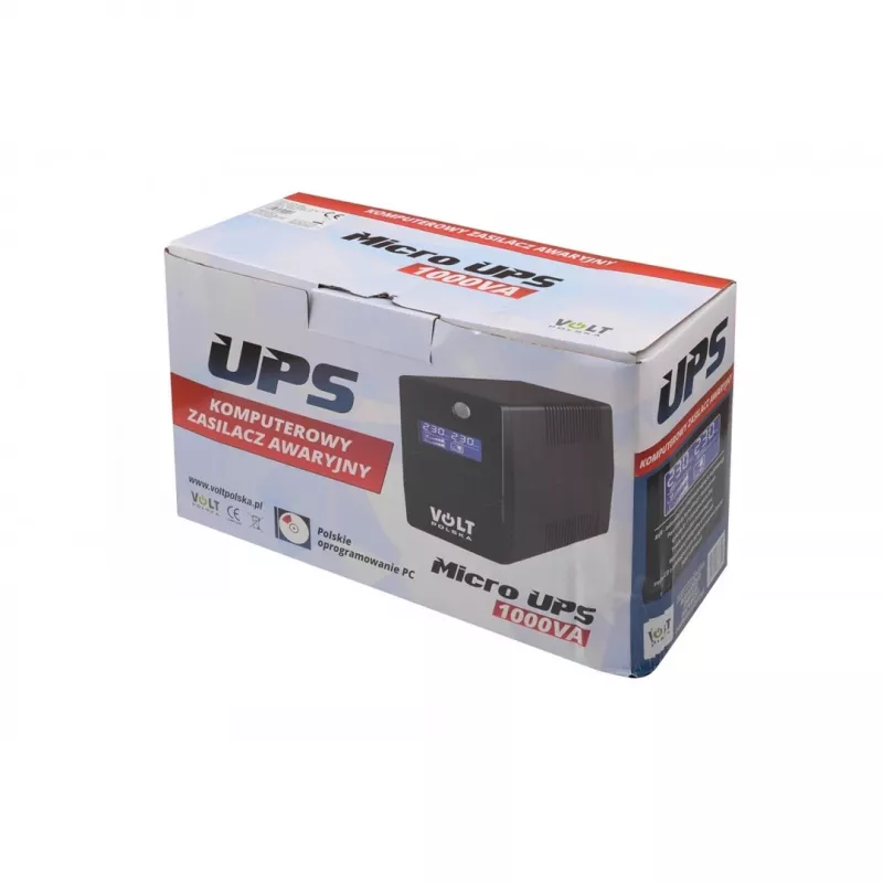 UPS UNINTERRUPTIBLE POWER SUPPLY VOLT POLSKA MICRO 1000VA 600W 1x9ah