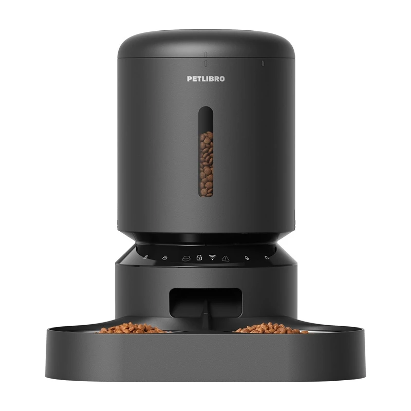 Pet feeder Aptel Granary PL-AF103-36B, automatic 5 L, dual bowls, Wi‑Fi (black)