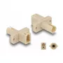 DeLOCK Optical Fiber Hybrid Coupler LC Simplex female to ST Simplex female beige