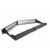 DeLOCK 19 inch Keystone Patch Panel 24 port with strain relief 1U angled black