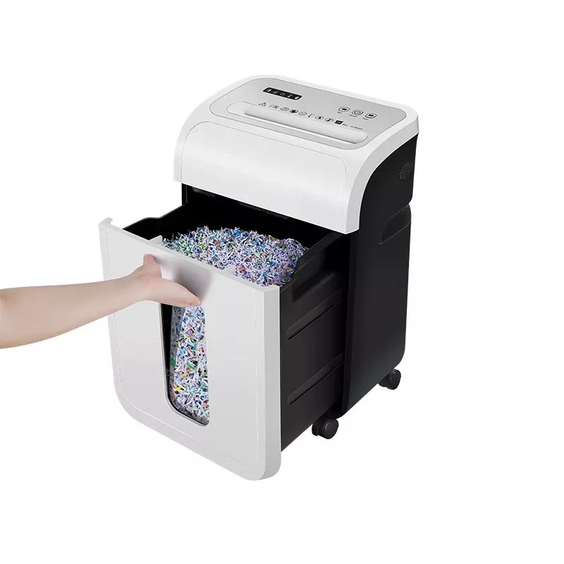 Office document shredder TRACER TRANIS47633 White — 4x12 mm cross-cut, 14-sheet capacity, 20 L basket