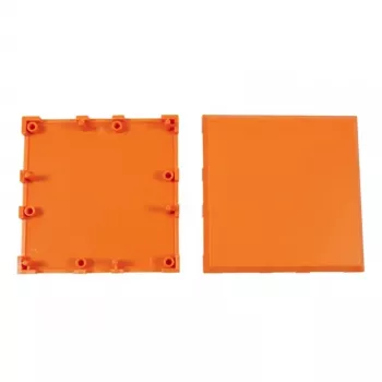ALLNET Brick'R'knowledge Plastic Shell 2x2 orange top and bottom 10-Pack