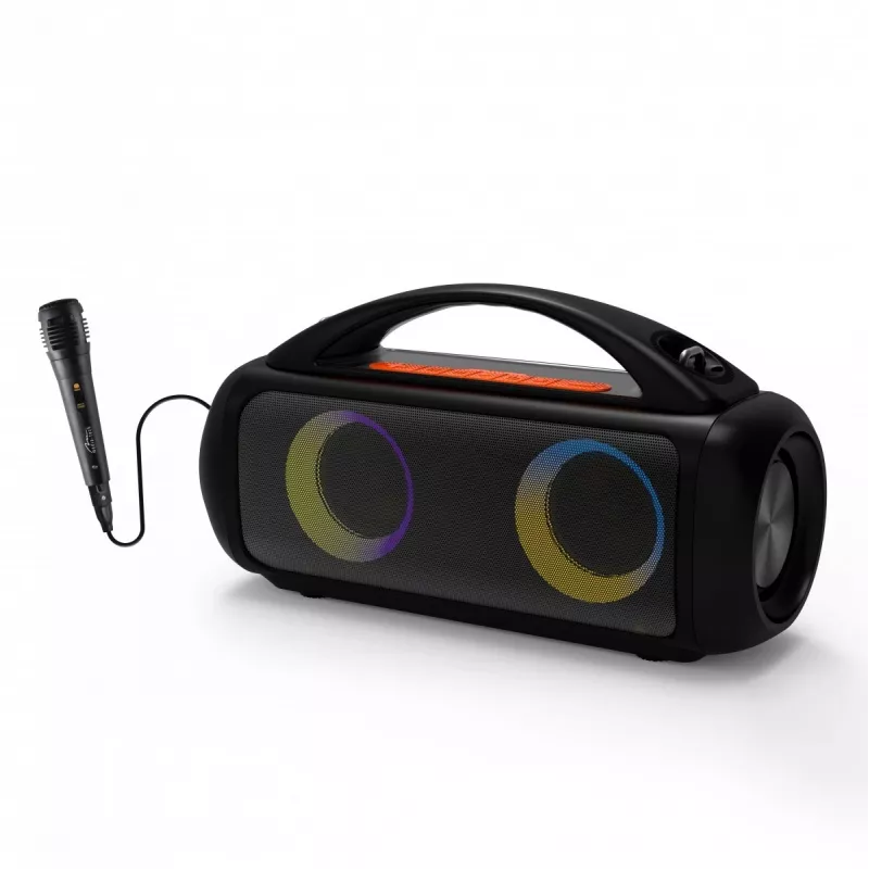 Portable speaker MEDIA-TECH MT3184 — Bluetooth 5.3, 60W RMS, IPX5, Li-Ion battery 16h, USB-C charging, MicroSD, TWS, microphone, remote