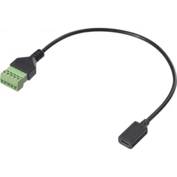 Renkforce USB-C Adapter Cable[1x Socket - 1x Clamp Connection] RF-6443954 30 cm (RF-6443954)