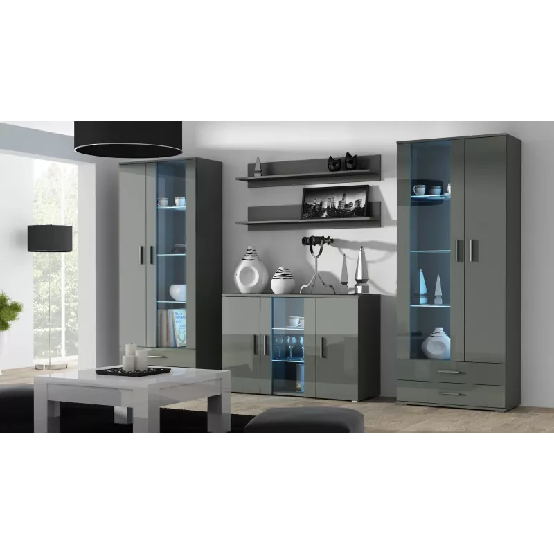 Cama sideboard 120 cm SOHO S7 grey/grey gloss