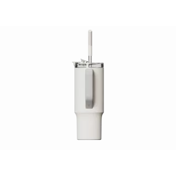 Thermal straw mug Xiaomi Straw Mug White 1 L — stainless steel interior, leakproof, 240×132×97 mm