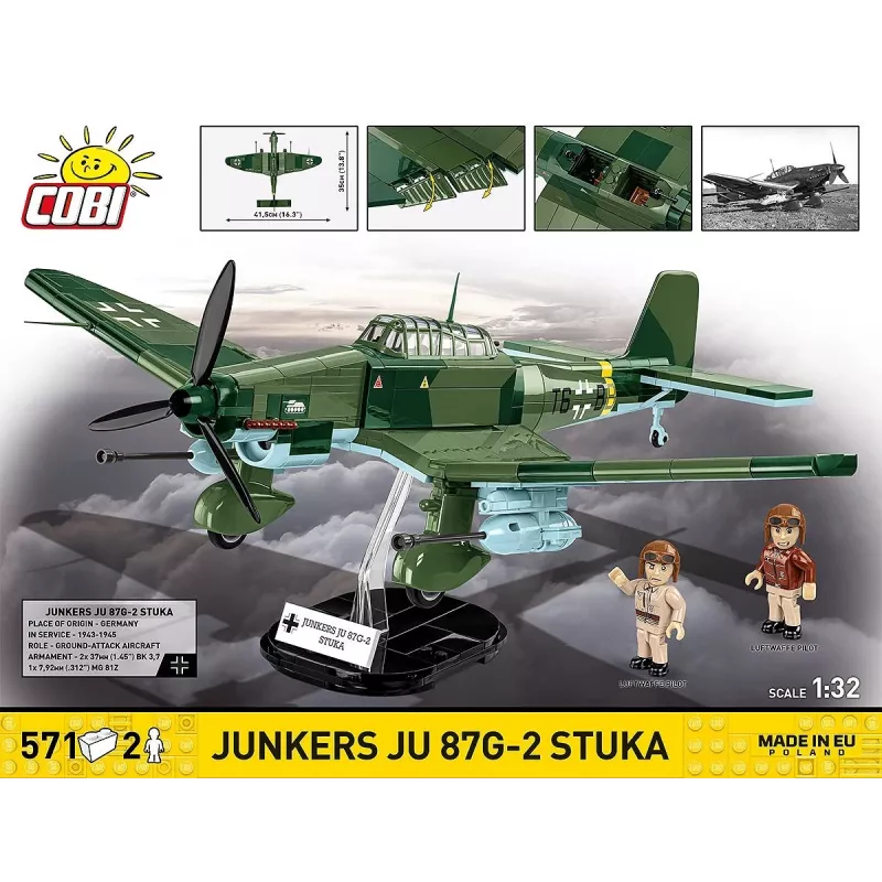Building Set Cobi Blocks Junkers JU 87G-2 Stuka 571 pcs model kit