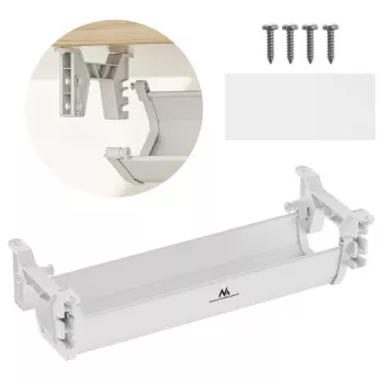 Maclean under-desk cable/extension organizer, max. load 5kg, white, MC-106 W