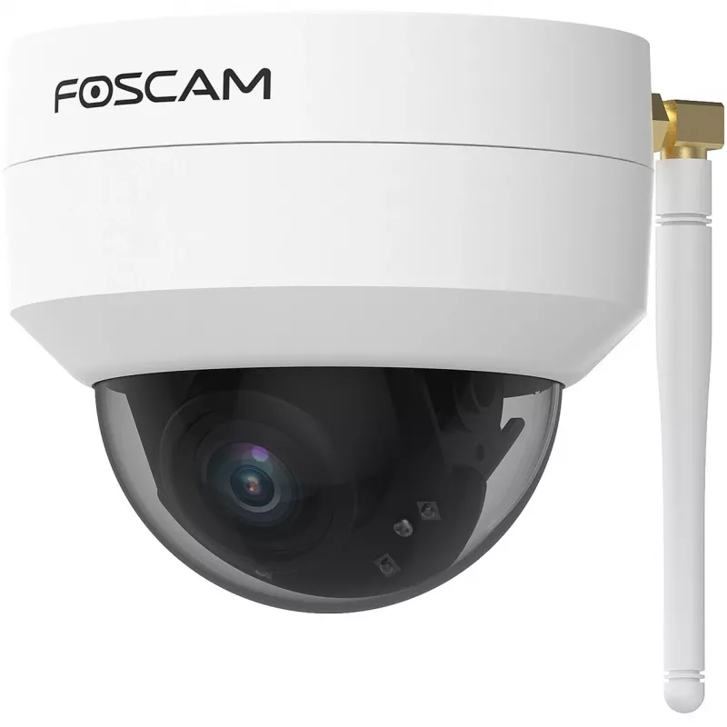 Foscam D4Z Outdoor IP Surveillance Camera, 4 MP, 1536p, Wi-Fi AC, LAN, White
