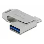 USB Flash Drive DeLOCK 64GB USB-C Type-A Swivel Metal Housing
