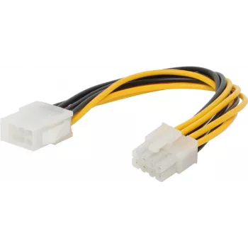 8-pin EPS extension cable ShiverPeaks 78221-HQ for CPU power extension, sleeved cable