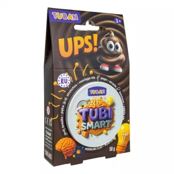 Modeling clay TUBAN TUBI SMART – UPS! 50 g, brown, child, 95×35×165 mm