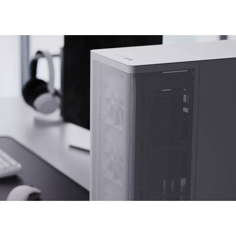 APNX PC Midi Tower C1-R-WT-v1 — White, supports ATX/Micro-ATX/Mini-ITX, 3x120 mm front fans installed, 3x3.5 inch + 3x2.5 inch bays, USB 3.2 Gen1 x2