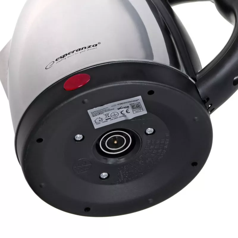 Electric kettle ESPERANZA 1.0 L stainless steel and plastic, 1350 W, cordless, auto shut-off