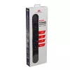 Power strip MACLEAN MCE395 B — 5 sockets, 3×USB, 110–240V AC, 2.1A USB, 2500W, 1.5 m cable, black