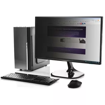 Privacy filter QOLTEC 51059 for 23.8 inch (60.5 cm) monitor, 527 x 296.9 mm, transparent