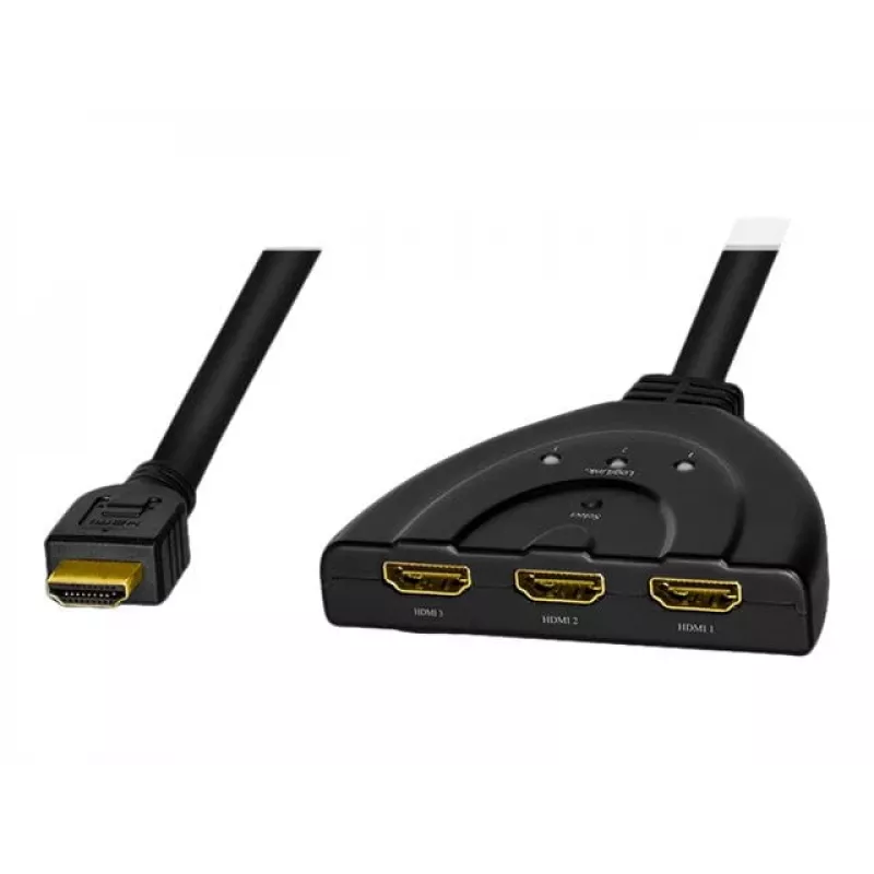 LogiLink - Video/Audio Splitter/Switch - 3 x HDMI - Desktop