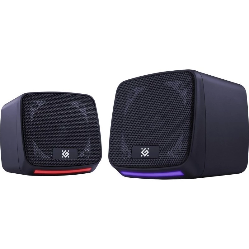 PC speakers DEFENDER J3 2.0 6W LED USB, 2×3W RMS, 90–20000 Hz, 3.5 mm, black