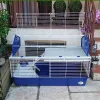 Cage Ferplast Barn 100 for rabbits and guinea pigs, metal/plastic, 960×570×730 mm, taupe/white