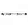 Lanberg PPKS-1124-B 24-Port 1U 19-Inch Blank Keystone Patch Panel, Black ABS