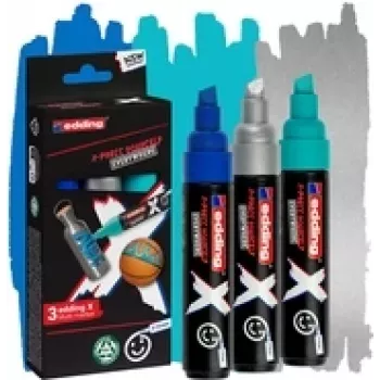 Marker set Edding 4-6900-3-1 — 3 pcs, tip 2.0–10.0 mm, assorted colors