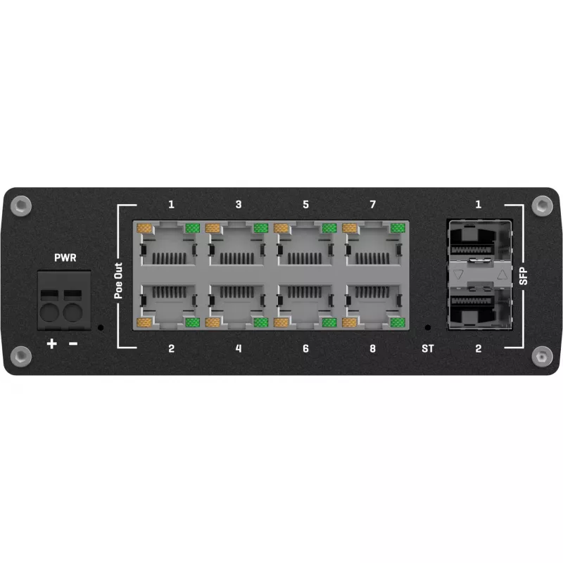 Teltonika TSW202 Managed L2 Gigabit Ethernet (10/100/1000) Power over Ethernet (PoE) Aluminium, Blue