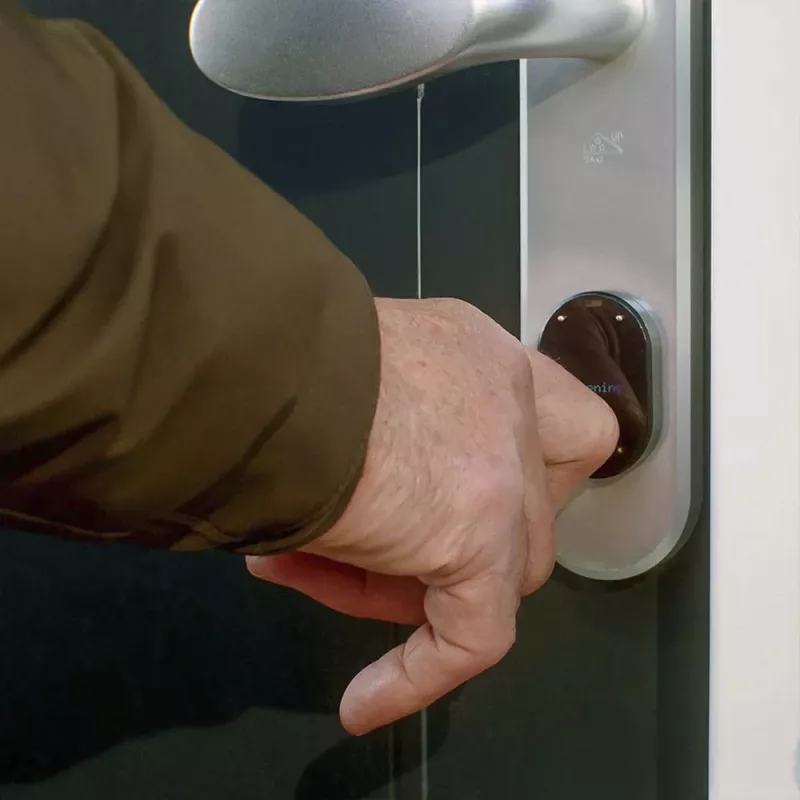 Electronic door lock Shelly LOQED – smart lock, black finish