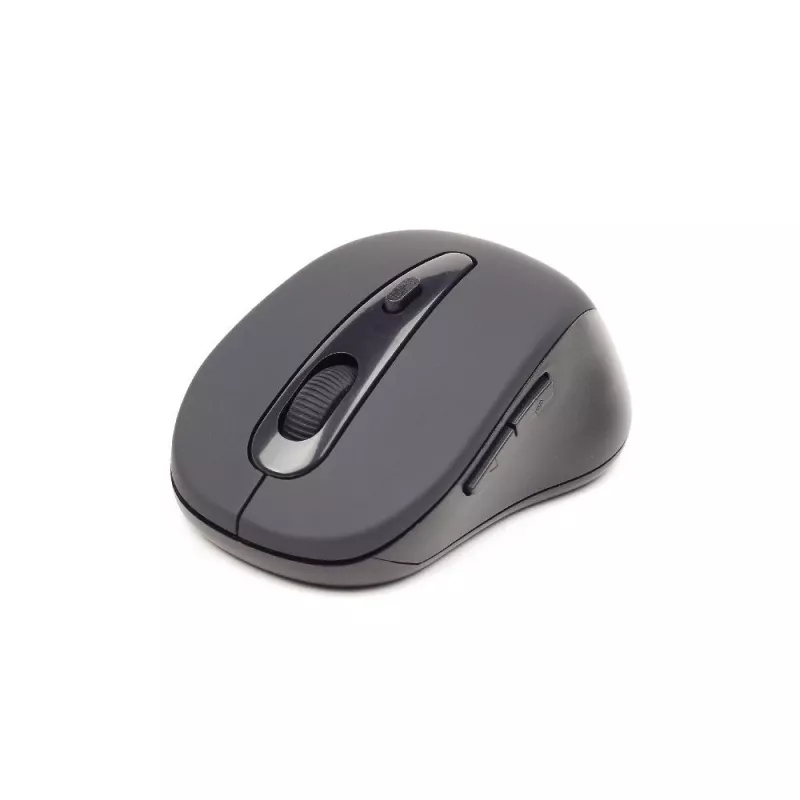 Wireless Bluetooth optical mouse GEMBIRD MUSWB2 — right-hand, 1600 DPI, 6-button, black/grey, AAA battery