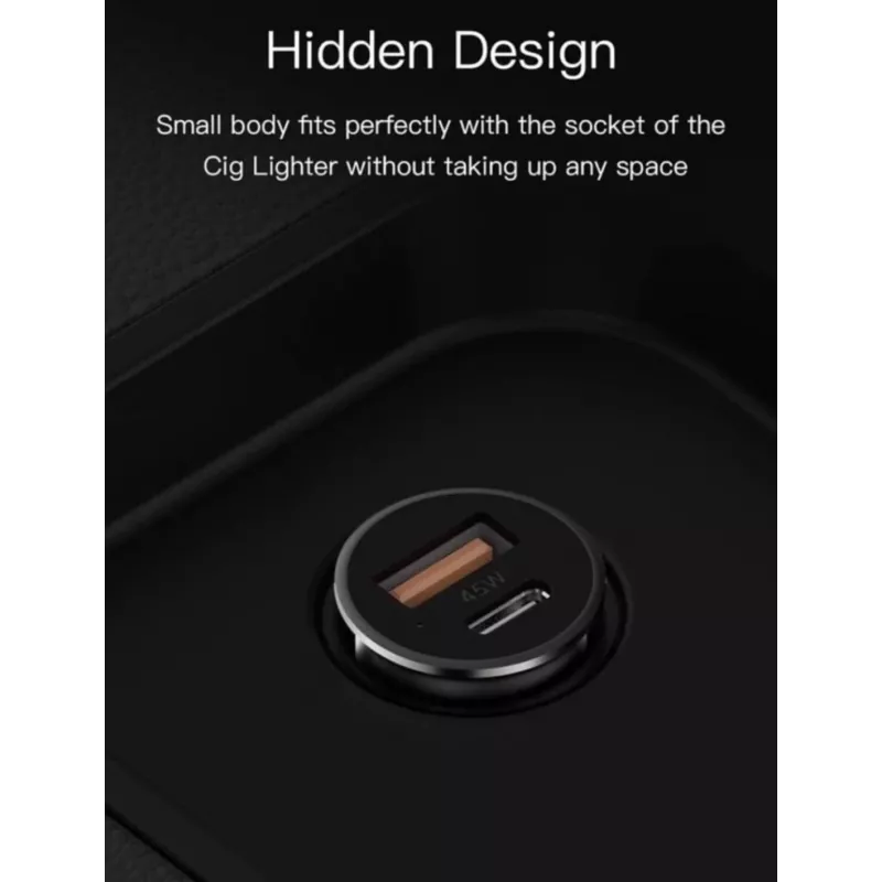 Car Charger Orsen C8 45W — 45W USB-C PD Fast Charging, Black