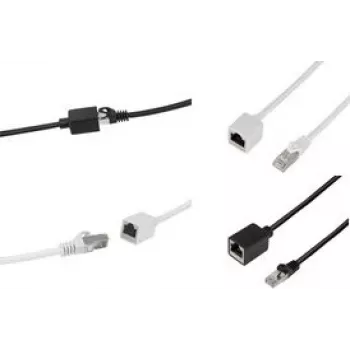 Logilink Professional - Patch-Extension Cable - RJ-45 (M) to RJ-45 (W) - 1 m - S/FTP - CAT 6a - Halogen-Free, Snagless, robust - Black (CQX033S)