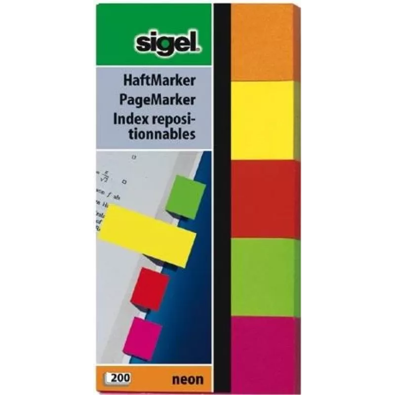 Self-adhesive label Sigel HN650 Green Orange Pink Red Yellow