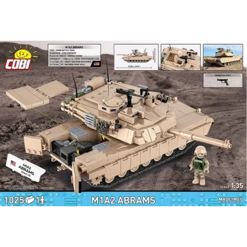 Construction Set bricks Cobi M1A2 Abrams 1025 pieces model CO BI-2632