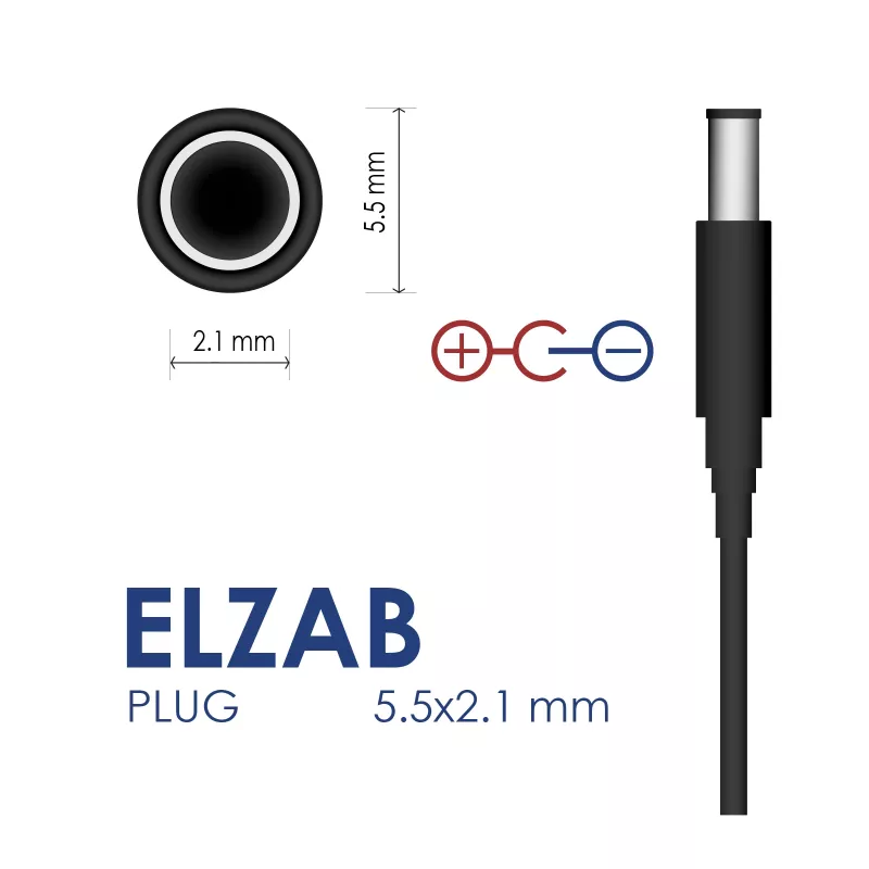 Akyga AK-PD-33 Power Adapter for ELZAB Jota / K10 / Mini E Cash Registers, 12 V, 1 A, 12 W, 5.5 x 2.1 mm, 1.5 m