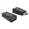 Cable Gender Changer DeLOCK 65901 HDMI A to VGA & 3.5 mm Audio Black