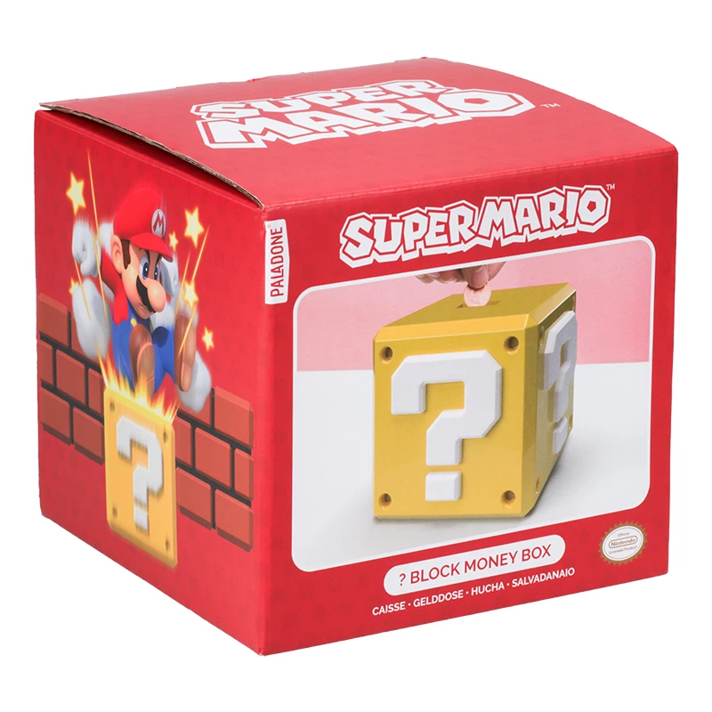 Money box Paladone Super Mario Question Block design coin bank