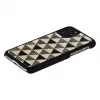 Phone case iKins for iPhone 11 Pro — black pyramid design