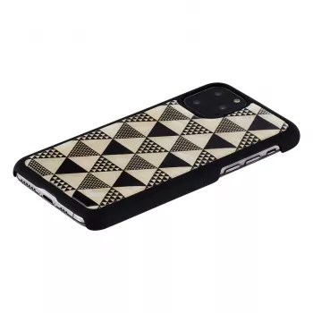 Phone case iKins for iPhone 11 Pro — black pyramid design