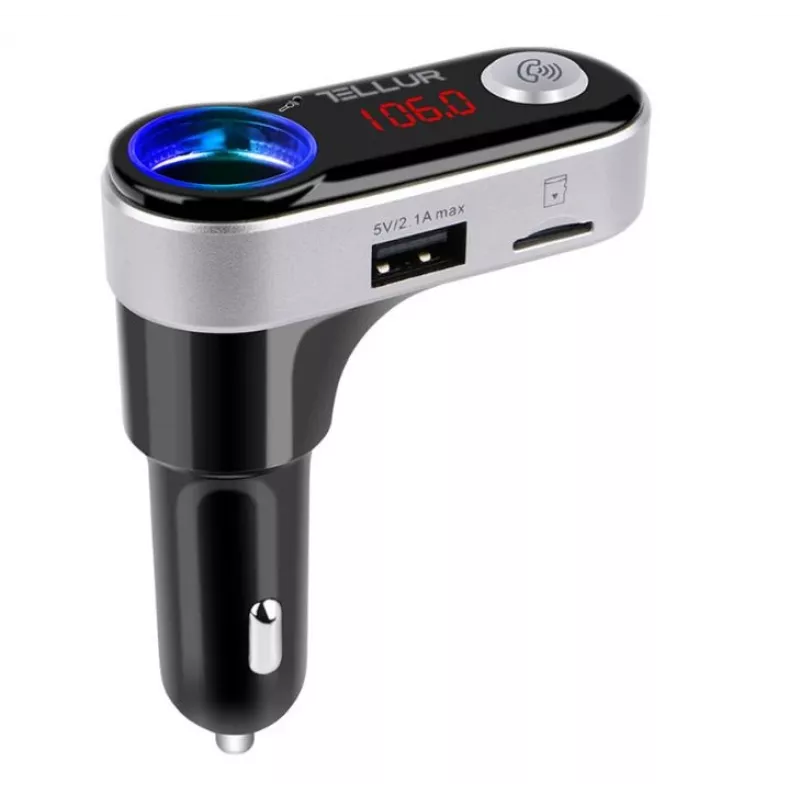 FM transmitter Tellur FMT-B2 Black Bluetooth 5.0 USB for car audio playback