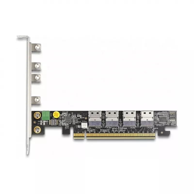 DeLOCK PCI Express x16 Card to 4 x internal SFF-8654 4i NVMe Bifurcation