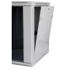 Network wall cabinet SOMI Networks 22U 19 inch with 45 cm depth, front glass door, gray