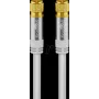 Goobay SAT Antenna Cable (135 dB Type), 4x Shielded, 3 m, White - Gold-Plated, F-Plug > F-Plug (70606)