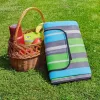 Picnic blanket PROMIS KP200PZ, green stripes, 200 x 150 cm
