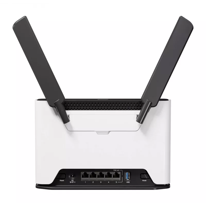 Wireless router MikroTik Chateau PRO ax — dual-band 2.4/5 GHz, 3548 Mbit/s, PoE, 5x LAN, 2 external antennas, grey/white