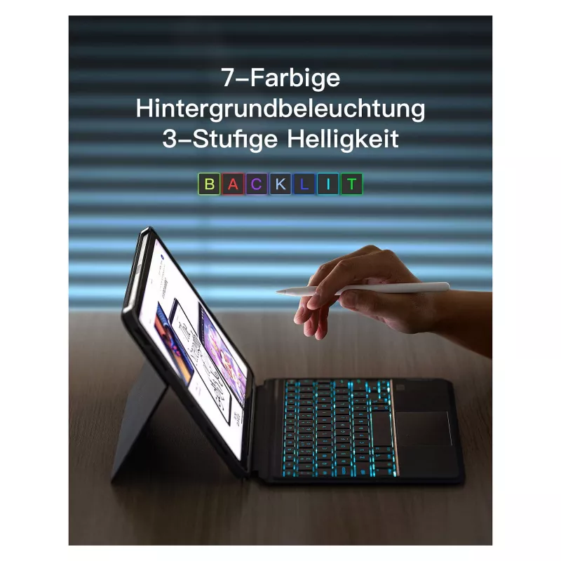inateck Keyboard iPad 11 iPad Air 4/5Gen.Com. QWERTZ purple